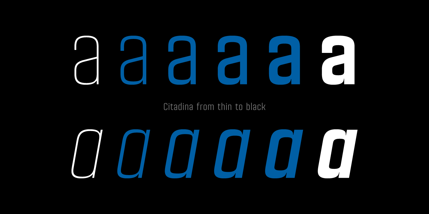 Пример шрифта Citadina Black Italic